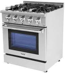 Hrg 30 freestanding gas range. Thor Kitchen Hrg3080u 30 Inch Freestanding Gas Range With Convection Dual Burner Continuous Grates 4 Sealed Burners 4 2 Cu Ft Capacity Blue Porcelain Oven And Porcelain Drip Pan