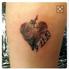 Hearts aren't the only design you could throw in the print. Tattoo Uploaded By Tara Finger Print Hearts Would Be Sweet To Do Your Kids Heart Fingerprint 106961 Tattoodo