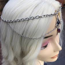 Celtic Knot Glass Head Chain Circlet More Colors Fantasy Midieval Cosplay  Head Piece Elven LARP Crown Jewelry Belfry Studios