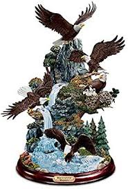 amazon com the bradford exchange mountaintop eagles masterpiece sculpture with 5 hand painted 3d n jungle wall art 50th anniversary ornament three kings gifts