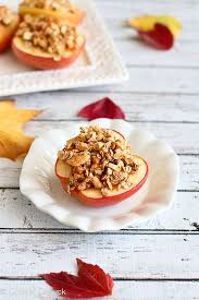 Light Maple Cashew Baked Apples Recipe Apple Recipes Baked Apple Recipes Apple Dessert Recipes