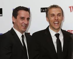 Phil neville played almost 400 times for the red devils but moved to everton in 2005. Inter Miami Boss Phil Neville Hails Man Utd Legend Brother Gary For Standing Up To Greed Of European Super League