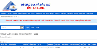 Lĩnh vực quy chế thi, tuyển sinh. Ä'a Co Ä'iá»ƒm Thi Vao Lá»›p 10 Tá»‰nh An Giang NÄƒm 2021