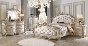Gorsedd 6 Piece Traditional Bedroom Set In Antique Champagne Finish By Acme 27440 Bedroom Sets Queen Traditional Bedroom Sets Bedroom Set