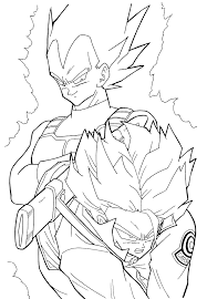Vegeta And Trunks Dragon Ball Z Cartoon Coloring Pages Dragon Ball Z Coloring Books