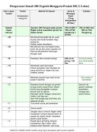 Padi merupakan salah satu tanaman yang penting untuk menghasilkan beras. Produk Sri Organik Jadual Pengurusan Padi Sri Organik Bersama Produk Sri Weblog Padi Selangor Pertanian Selangor