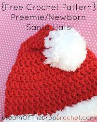 Preemie Newborn Santa Hat Crochet Pattern Cream Of The Crop Crochet