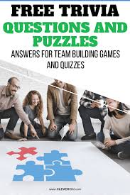 Oct 13, 2021 · trivia question categories. Free Trivia Questions And Puzzles Answers For Team Building Games And Quizzes Cleverism