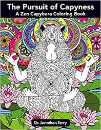 Capybara coloring vector for adults. Amazon Com The Pursuit Of Capyness A Zen Capybara Coloring Book Dr Jonathan Terry S Educational Coloring Books 9781697151701 Terry Dr Jonathan Books