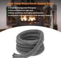 Stanbroil Wood Stove Gasket, 3/4" x 84" Graphite Impregnated Fiberglass  Rope Seal, Gasket Rope Replacement Kits for Wood Stove Door