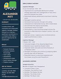 Logistics Manager Resume Samples Templates Pdf Word 2021 Logistics Manager Resumes Bot