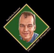 Sadly I have to record another Springbok Rugby players death today. This  time it is Northern Transvaal and Springbok player, Botha Rossouw who has  passed away. My sincere condolences to his family