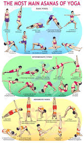 Vector Illustration Of The 30 Most Basic Yoga Postures Female In 2020 Yoga Poses Advanced Advanced Yoga Basic Yoga