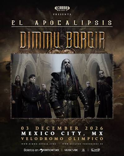 Desde Noruega 🇳🇴 Dimmu Borgir vuelve a México tras 8 años de espera para una noche única de su black metal.🔥 🤘No te pierdas su presentación más grande y épica en nuestro