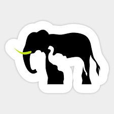 Black And White Elephant Pictures Black And White Elephants Sticker Elephants Endangered Animals Africa Blackandwhite Elephant Stickers White Elephant Black And White