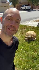 My ever so chill roommate, Rose 🐢 @tylerlyleclark , #goodmorning ☀️  #turtle #turtles #lasvegaslocals #nature #sunshine #lasvegas #grounding