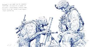 The Art Of War Combat Artists Capture Soul Of Marines Military Artwork Artist Art
