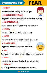 Another Word For Fear 95 Synonyms For Fear With Useful Examples 7esl