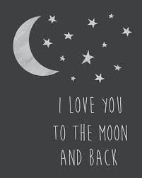 I Love You To The Moon And Back Printable Nursery Art Instant Download Malyunki