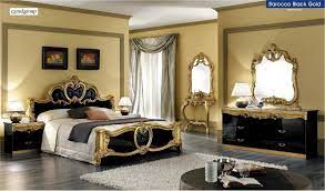Bedroom sets take the hard part out of coordinating your bedroom furniture with one of coleman furniture's bedroom sets. Esf Barocco Luxury Glossy Black Gold Queen Bedroom Set 2 Classic Made In Italy Esf Barocco Black Gold Q Set 2