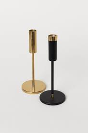 Allis black taper candle holders set of 3. Candlestick Black Gold Colored Home All H M Us Candlesticks Metal Candlesticks Gold Candle Holders