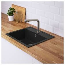 Hallviken Inbouwspoelbak 1 Bak Zwart Kwartscomposiet Ikea Ikea Keukenkraan Spoelbak