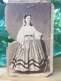 Antique 1800s Cdv Photo Civil War Era Junction City Kansas Annie Trott 1865 War Clothes Civil War Era War