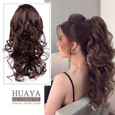 The curly look should be mostly visible on hair forming ponytail. Huaya 22 Inches Long Wavy Curly Hair Ponytail Hairpins Synthetic Drawstring Pony Tail Hairpieces For Women Hair Extensions Buy At The Price Of 2 97 In Aliexpress Com Imall Com