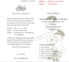 Tandai sebagai konten tidak pantas kehadiran bapak/ibu/sdr. Contoh Surat Walimatul Khitan Contoh Surat