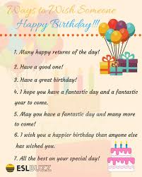 Learn 80 Useful Expressions In English Other Ways To Say Fluent Land Birthday Wishes For Myself Other Ways To Say Birthday Wishes Quotes