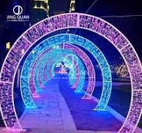 Christmas Festival Holiday Street Decorations LED Motif Arch Tunnel Lights  Outdoor Waterproof IP65 Giant Landscaping