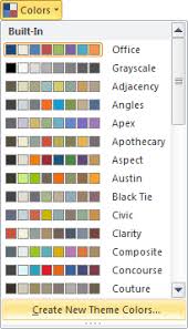 ms excel 2010 custom colors visible ranking