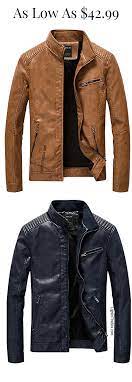 Casual Chic Vintage Men Leather Jacket In Several Colours Brown Black Wine Marsala Navy Blue Mustard Yell Mens Jackets Mens Jackets Casual Leather Jacket