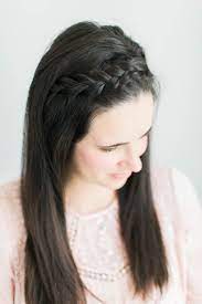 Braids (also referred to as plaits) are a complex hairstyle formed by interlacing three or more strands of hair. 2 Hacks For A Front Braid On Dark Straight Hair Side Braid Hairstyles Straight Hair With Braid Braided Hairdo