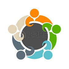 Teamwork Meeting 5 In Round Table Illustration People Logo Teamwork Royalty Free Images