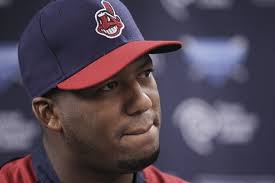 Fausto Carmona/Roberto Hernandez gets three birthday cakes from the Indians 