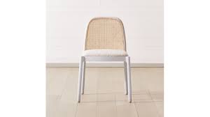 Nadia White Cane Chair Reviews Cb2 In 2020 Cane Chair Chair Furniture Dining Chairs