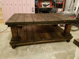 And nothing beats repurposing old wooden pallets. Pillar Coffee Table Stained In Jacobean Stained Table Dining Table Coffee Table