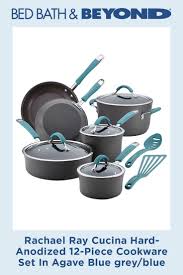 Rachael Ray Cucina Hard Anodized Nonstick 12 Pc Cookware Set Reviews Cookware Kitchen M Hard Anodized Cookware Cookware Set Cookware