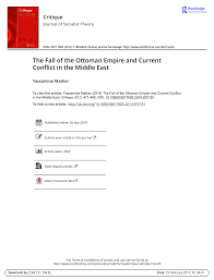 Maybe you would like to learn more about one of these? Pdf The Fall Of The Ottoman Empire And Current Conflict In The Middle East