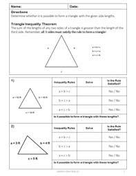 Know this theorem at length with this set of worksheets. Triangle Inequality Theorem Notes And Worksheets By Santana S Stem Shop