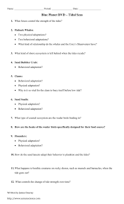 Questions Blue Planet Tidal Seas