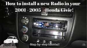 Civic mx(hybrid) 4 door 5mt; 2001 2005 Honda Civic Stereo Install Pioneer Deh X4800bt Youtube