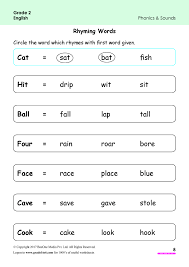 This is not enough time for your child to overcome an articulation disorder with the voiceless th sound. Rhyming Words Worksheets For Grade 2 Www Grade1to6 Com