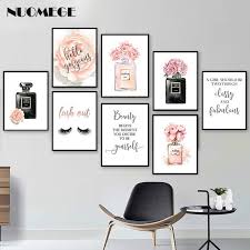 This is especially great if you have high ceilings. Scandinavian Style Fashion Wall Art Perfume Cosmetics Modern Wall Paintings Woman Bedroom Decorat Fashion Wall Art Bedroom Decor Woman Bedroom Fashion Wall Art