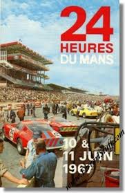 Vintage Original 1967 Le Mans 24 Hours Poster Vintage Racing Poster Le Mans Racing Posters