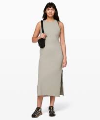 Lululemon Women S Get Going Dress Riverstone Size 2 Dresses Dresses For Work Fashion