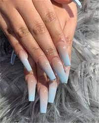 75 The Most Beautiful Ombre Acrylic Nails Designs You Ll Like To Have Women Fashion Lifestyle Blog Shinecoco Com Blue Acrylic Nails Ombre Acrylic Nails Ghetto Nails