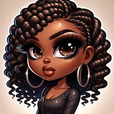 Black queen with long eyelashes in mugshot pose