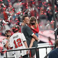 After tom brady and the tampa bay buccaneers defeated the kansas city chiefs in super bowl lv, brady's wife gisele bundchen and his kids (vivian, ben and jack) took the field to celebrate. Tom Brady S Super Bowl Win Is A Familiar End To An Odd Season The New York Times